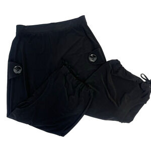 Joseph Ribkoff Pants Women's Size 10 Black Slinky Haram Stretch Buttons Artsy